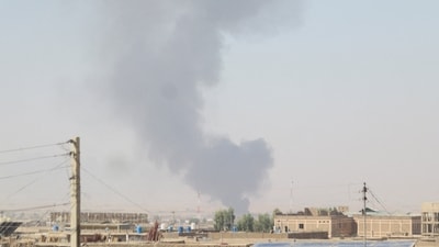 The region has also seen exchanges of fire between Pakistani and Afghan forces, such as last month as shown in this picture from the border crossing in Chaman, Balochistan province, Pakistan, October 15, 2025. (Reuters )