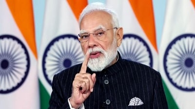PM Modi termed the inauguration of Skyroot’s Infinity Campus a “new boost” to India’s space ecosystem. (ANI) (HT_PRINT) PM Modi termed the inauguration of Skyroot’s Infinity Campus a “new boost” to India’s space ecosystem. (ANI) (HT_PRINT)