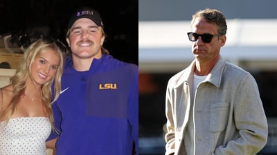 Whit Weeks welcomed Lane Kiffin to LSU on Sunday (Instagram and AFP) Whit Weeks welcomed Lane Kiffin to LSU on Sunday (Instagram and AFP)