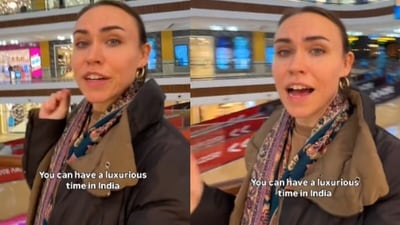 A US woman shared a clip praising India’s comfort and diversity. (Instagram/sierraliliann) A US woman shared a clip praising India’s comfort and diversity. (Instagram/sierraliliann)