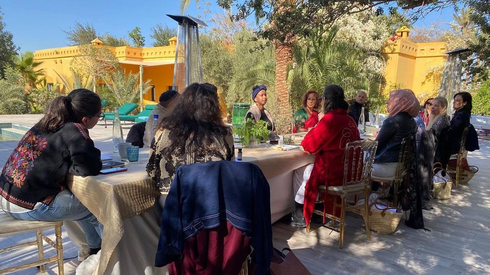 Nadifa Mohamed at the Silk Road Slippers Masterclass, Marrakech. Nadifa Mohamed at the Silk Road Slippers Masterclass, Marrakech.