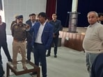 Officials examined vocational units including labs, workshops and radio studio while directing staff to finish preparations. (HT)
