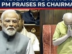 PM Modi welcomes VP Radhakrishnan in Rajya Sabha