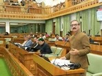 The opposition BJP legislators had earlier on November 27 held a protest against the state government for not releasing the MLA area development fund. (HT Photo)
