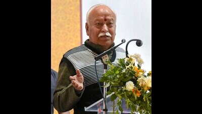 “Though the Sangh has completed 100 years, braving challenges and weathering many storms, it is time to introspect why the task of uniting the entire society has taken so long,” Bhagwat said. (HT FILE) “Though the Sangh has completed 100 years, braving challenges and weathering many storms, it is time to introspect why the task of uniting the entire society has taken so long,” Bhagwat said. (HT FILE)