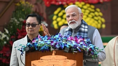 Prime Minister Narendra Modi addressing the media on the first day of the Parliament's winter session in New Delhi. (AFP)