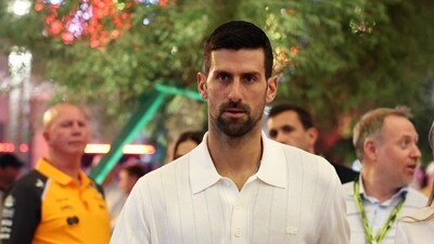 Novak Djokovic during the Qatar Grand Prix. (REUTERS)