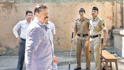 Mumbai, India, March 21, 2014: Senior Shiv Sena leader and a candidate in the upcoming Lok Sabha (LS) election Babanrao Gholap arrives at session court in Mumbai, India on Friday, March 21, 2014. Babanroa Gholap and his wife found guilty of holding assets disproportionate to their known sources of income. (Photo by Kunal Patil / Hindustan Times) (Hindustan Times) Mumbai, India, March 21, 2014: Senior Shiv Sena leader and a candidate in the upcoming Lok Sabha (LS) election Babanrao Gholap arrives at session court in Mumbai, India on Friday, March 21, 2014. Babanroa Gholap and his wife found guilty of holding assets disproportionate to their known sources of income. (Photo by Kunal Patil / Hindustan Times) (Hindustan Times)