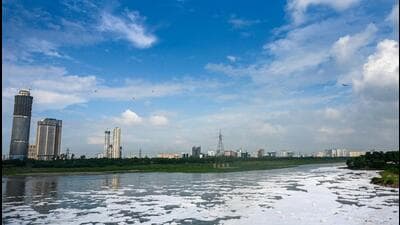 The white toxic foam in the Yamuna. Environmental compensation of ₹19.10 crore has been imposed by DPCC on 11 CETP societies and two CETP operators at Narela and Bawana from time to time in the past for violations and for not meeting prescribed standards. (HT Archive) The white toxic foam in the Yamuna. Environmental compensation of ₹19.10 crore has been imposed by DPCC on 11 CETP societies and two CETP operators at Narela and Bawana from time to time in the past for violations and for not meeting prescribed standards. (HT Archive)