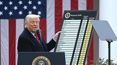 President Trump unveiled the tariffs at the White House. President Trump unveiled the tariffs at the White House.