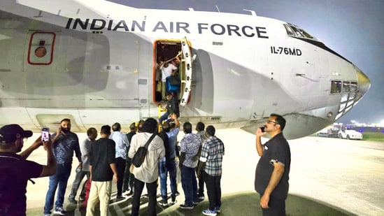The IAF has now evacuated more than 300 stranded Indian citizens. (X/@IAF_MCC)