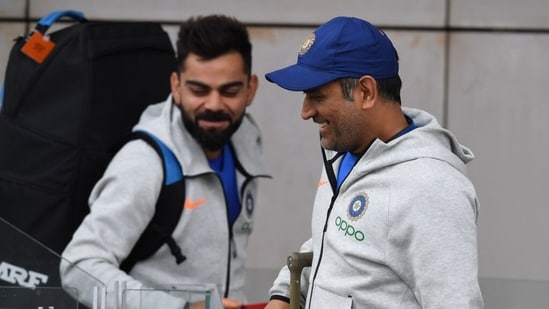 Virat Kohli and MS Dhoni. (@deolsforever/x.com)