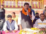 Former minister Bandhu Tirkey speaks at an event (HT FILE)