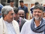 Karnataka chief minister Siddaramaiah and state deputy chief minister DK Shivakumar speak to the media after second round of breakfast meeting amid leadership tussle in the state, in Bengaluru, Tuesday, Dec. 2, 2025. Karnataka chief minister Siddaramaiah and state deputy chief minister DK Shivakumar speak to the media after second round of breakfast meeting amid leadership tussle in the state, in Bengaluru, Tuesday, Dec. 2, 2025.