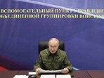 File photo: Russian President Vladimir Putin speaks as he visits one of the command posts of the Joint Group of the Russian Forces. in an undisclosed location. 