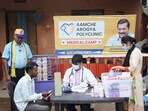 Residents access free check-ups and essential medicines at a neighbourhood medical camp in Goa. Residents access free check-ups and essential medicines at a neighbourhood medical camp in Goa.