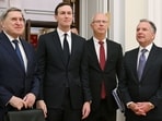 Russian presidential envoy Kirill Dmitriev, foreign policy aide Yuri Ushakov, U.S. President Donald Trump's special envoy Steve Witkoff and son-in-law Jared Kushner