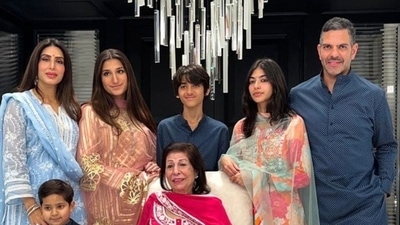 Amid a row over his inheritance, Sunjay Kapur's mother (middle) also made submissions to the court. (LinkedIn/Sunjay Kapur) Amid a row over his inheritance, Sunjay Kapur's mother (middle) also made submissions to the court. (LinkedIn/Sunjay Kapur)