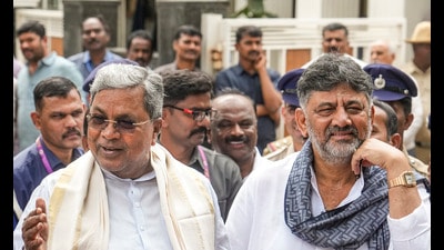 Chief Minister Siddaramaiah and Deputy Chief Minister DK Shivakumar (PTI)