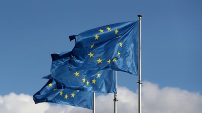 European Union flags fly outside the EU Commission headquarters in Brussels, Belgium. REUTERS/Yves Herman/File Photo (REUTERS)