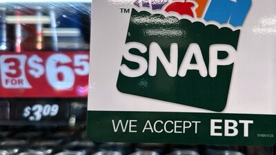 SNAP EBT information sign is displayed at a gas station in Riverwoods, Illinois. (AP) SNAP EBT information sign is displayed at a gas station in Riverwoods, Illinois. (AP)