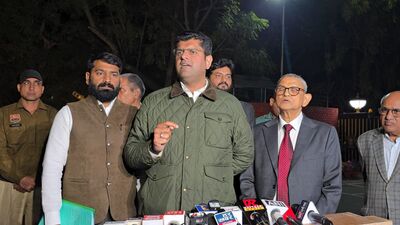 Former Haryana deputy chief minister Dushyant Chautala in Chandigarh on Tuesday. (HT Photo) Former Haryana deputy chief minister Dushyant Chautala in Chandigarh on Tuesday. (HT Photo)