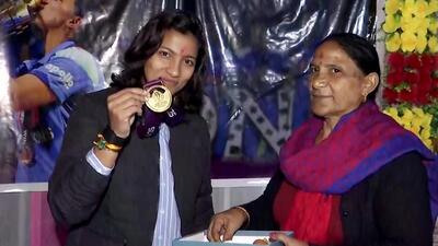 India women's team allrounder Sneh Rana with her mother after returning home to Dehradun following the ODI World Cup win. (ANI) India women's team allrounder Sneh Rana with her mother after returning home to Dehradun following the ODI World Cup win. (ANI)