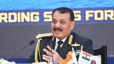 Navy Chief Admiral Dinesh K Tripathi (Sanjeev Verma/HT) Navy Chief Admiral Dinesh K Tripathi (Sanjeev Verma/HT)