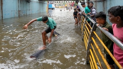 On Tuesday, schools in Chennai, Tiruvallur and Kanchipuram remain closed as a precautionary measure with heavy rain continuing since morning. (PTI) On Tuesday, schools in Chennai, Tiruvallur and Kanchipuram remain closed as a precautionary measure with heavy rain continuing since morning. (PTI)