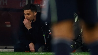 Real Madrid's head coach Xabi Alonso looks on during a Spanish La Liga soccer match between Girona and Real Madrid. (AP) Real Madrid's head coach Xabi Alonso looks on during a Spanish La Liga soccer match between Girona and Real Madrid. (AP)