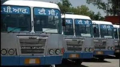 The PRTC’s daily income is around ₹2.35 crores. Of this, around ₹1.30 crores is from women travelers – which has to be reimbursed by the government under the free women travel scheme, launched by the Congress government in 2021. (HT File) The PRTC’s daily income is around ₹2.35 crores. Of this, around ₹1.30 crores is from women travelers – which has to be reimbursed by the government under the free women travel scheme, launched by the Congress government in 2021. (HT File)
