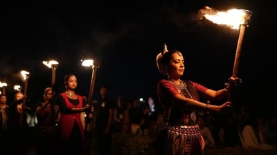 At Kailasa Temple, AIKYAM 2025 showcases India’s civilizational ethos to the world (HT photos) At Kailasa Temple, AIKYAM 2025 showcases India’s civilizational ethos to the world (HT photos)