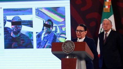Mexico's Security Minister Rosa Icela Rodriguez gives news of the detention of drug traffickers Joaquin Guzman Lopez, El Chapo Guzman's son, and Ismael "El Mayo" Zambada. (REUTERS File)