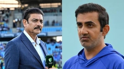 Ravi Shastri, left, had a go at Gautam Gambhir (AFP Images)