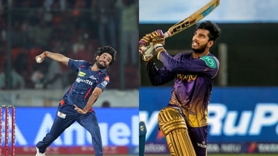 Ravi Bishnoi for LSG and Venkatesh Iyer in KKR. (PTI, IPL) Ravi Bishnoi for LSG and Venkatesh Iyer in KKR. (PTI, IPL)