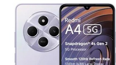 <p>రెడ్మీ ఏ4 5జీ- ఈ రెడ్మీ స్మార్ట్ఫోన్లో 120హెచ్జెడ్ రిఫ్రెష్ రేట్తో కూడిన 6.88 ఇంచ్ హెచ్డీ+ఎల్పీఎస్ డిస్ప్లే ఉంటుంది. 5160 ఎంఏహెచ్ బ్యాటరీ దీని సొంతం. 50ఎంపీ+5ఎంపీ రేర్ కెమెరాతో పాటు 5ఎంపీ ఫ్రెంట్ కెమెరాని ఇచ్చింది రెడ్మీ సంస్థ. క్వాల్కమ్ స్నాప్డ్రాగన్ 4ఎస్ జెన్ 2 ప్రాసెసర్పై ఇది పనిచేస్తుంది. ప్రస్తుం ఫ్లిప్కార్ట్లో దీని ధర రూ. 8,277గా ఉంది.</p> <p>రెడ్మీ ఏ4 5జీ- ఈ రెడ్మీ స్మార్ట్ఫోన్లో 120హెచ్జెడ్ రిఫ్రెష్ రేట్తో కూడిన 6.88 ఇంచ్ హెచ్డీ+ఎల్పీఎస్ డిస్ప్లే ఉంటుంది. 5160 ఎంఏహెచ్ బ్యాటరీ దీని సొంతం. 50ఎంపీ+5ఎంపీ రేర్ కెమెరాతో పాటు 5ఎంపీ ఫ్రెంట్ కెమెరాని ఇచ్చింది రెడ్మీ సంస్థ. క్వాల్కమ్ స్నాప్డ్రాగన్ 4ఎస్ జెన్ 2 ప్రాసెసర్పై ఇది పనిచేస్తుంది. ప్రస్తుం ఫ్లిప్కార్ట్లో దీని ధర రూ. 8,277గా ఉంది.</p>