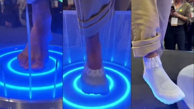 Social media debates reality of futuristic “self-sizing shoe pod” (X/@MichaelBerrySho) Social media debates reality of futuristic “self-sizing shoe pod” (X/@MichaelBerrySho)