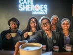 Acid attack and burns survivors completely manage the newly opened Sheros Cafe in Sultanpur, New Delhi. (Sanchit Khanna/HT Photo)