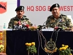 BSF Western Command Additional Director General Satish S Khandare addressing mediapersons on Tuesday. BSF Western Command Additional Director General Satish S Khandare addressing mediapersons on Tuesday.