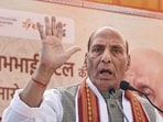 Defence minister Rajnath Singh addresses at Sardar Sabha as part of the ‘Unity March’ in Vadodara in Gujarat. (PIB) Defence minister Rajnath Singh addresses at Sardar Sabha as part of the ‘Unity March’ in Vadodara in Gujarat. (PIB)