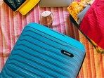 This blue cabin HRX suitcase is ready to get packed for easy airport moves and short trips.(Hindustan Times)