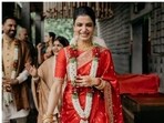 Samantha Ruth Prabhu's bridal saree showcases the country's rich heritage and textiles. (Instagram/ Arpita Mehta Official) Samantha Ruth Prabhu's bridal saree showcases the country's rich heritage and textiles. (Instagram/ Arpita Mehta Official)