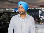 Harbhajan Singh arrives for the BCCI Annual General Meeting (AGM) at its headquarters.