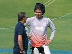 India's captain Shubman Gill (right) during a training session on the eve of the first Test cricket match between India and South Africa India's captain Shubman Gill (right) during a training session on the eve of the first Test cricket match between India and South Africa