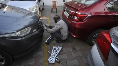 Haryana minister Anil Vij said that fancy and VIP vehicle numbers in the state are allotted only through auctions. (HT File) Haryana minister Anil Vij said that fancy and VIP vehicle numbers in the state are allotted only through auctions. (HT File)