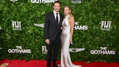 Hugh Jackman, left, and Kate Hudson at The Gotham Film Awards at Cipriani Wall Street (Evan Agostini/Invision/AP)