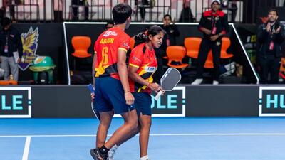 Bengaluru Blasters defeated Mumbai Smashers in IPBL on Wednesday. (IPBL) Bengaluru Blasters defeated Mumbai Smashers in IPBL on Wednesday. (IPBL)