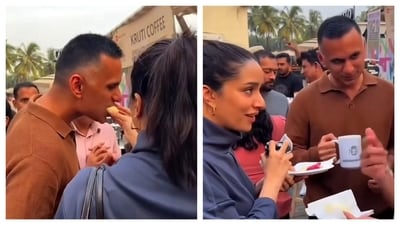 During a casual outing, Shraddha Kapoor and Rahul Mody charm fans with their chemistry. During a casual outing, Shraddha Kapoor and Rahul Mody charm fans with their chemistry.