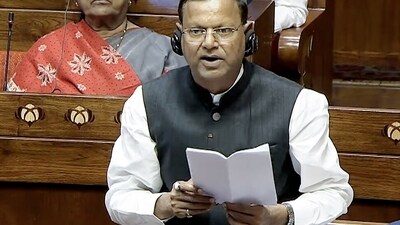 The government's number of shares in India's 12 public sector banks has not declined since 2020, but the percentage stake may have reduced due to fundraising moves, MoS Finance Pankaj Choudhary says in Parliament. (ANI Video Grab) The government's number of shares in India's 12 public sector banks has not declined since 2020, but the percentage stake may have reduced due to fundraising moves, MoS Finance Pankaj Choudhary says in Parliament. (ANI Video Grab)