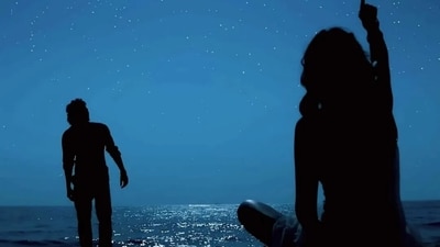 Ahaan Panday and Aneet Padda in a still from Saiyaara. Ahaan Panday and Aneet Padda in a still from Saiyaara.